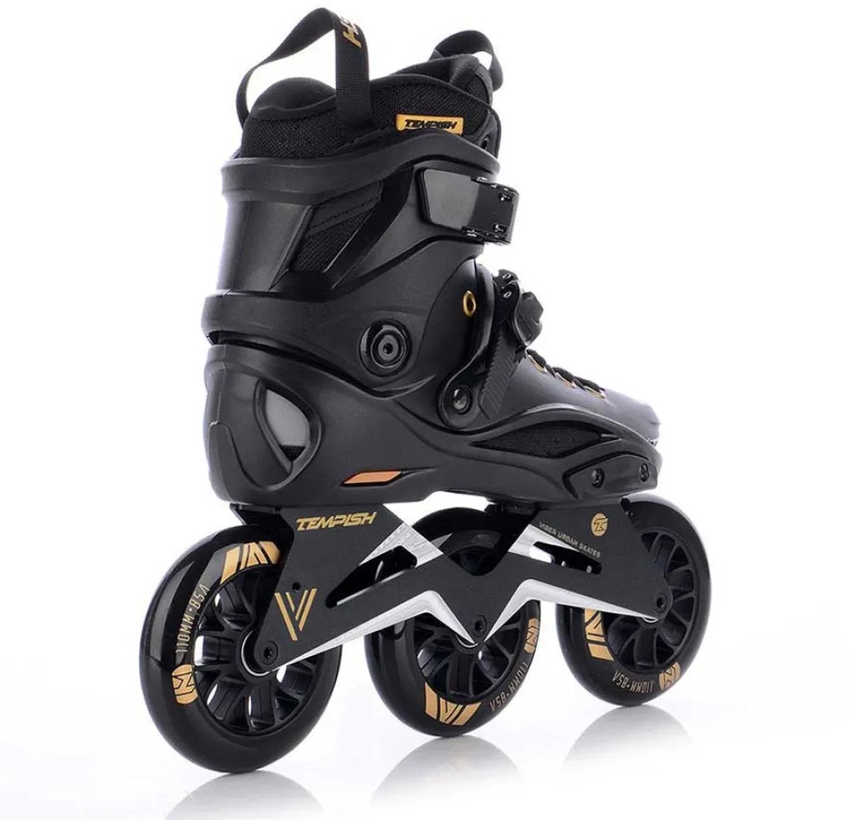 Tempish Viber L.E. 110 rollers en ligne – roues 3x110 mm – rollers speed fitness – or noir – taille 45
