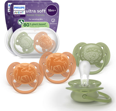 Philips avent ultra soft – sucette en silicone super douce (18 mois+) – pour peaux sensibles – 4 pièces - scf093 07