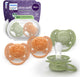 Philips avent ultra soft – sucette en silicone super douce (18 mois+) – pour peaux sensibles – 4 pièces - scf093 07