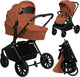 Poussette Lionelo mika plus 2 en 1 - de la naissance à 22 kg - combinaison avec siège lit parapluie - roues tout terrain + suspension - capote XXL UPF50+ - plan de couchage 90 cm - siège réversible - pliable de manière compacte - set d'accessoires complet