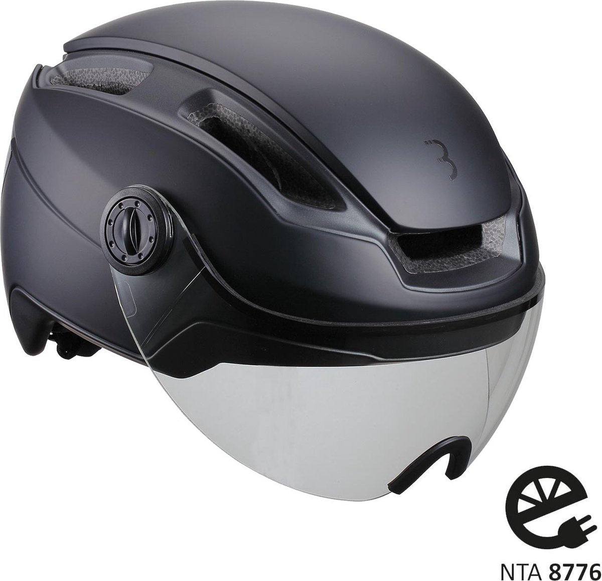 Bbb cycling speed pedelec casque avec visière - moyen 52 - 58 cm - certifié nta 8776 - casque de vélo femme vélo électrique - indra faceshield fumée transparente - bhe-56f
