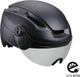 Bbb cycling speed pedelec casque avec visière - moyen 52 - 58 cm - certifié nta 8776 - casque de vélo femme vélo électrique - indra faceshield fumée transparente - bhe-56f