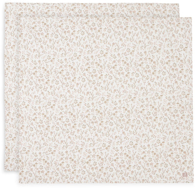 Jollein - tissu hydrophile grand 115x115cm - lange - coton doux - 2 pièces - bloomy