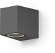 Applique Calex downlight sanremo - gu10 - ip54 résistant à l'eau et à la poussière - convient pour l'intérieur et l'extérieur - installation facile - rectangle - anthracite