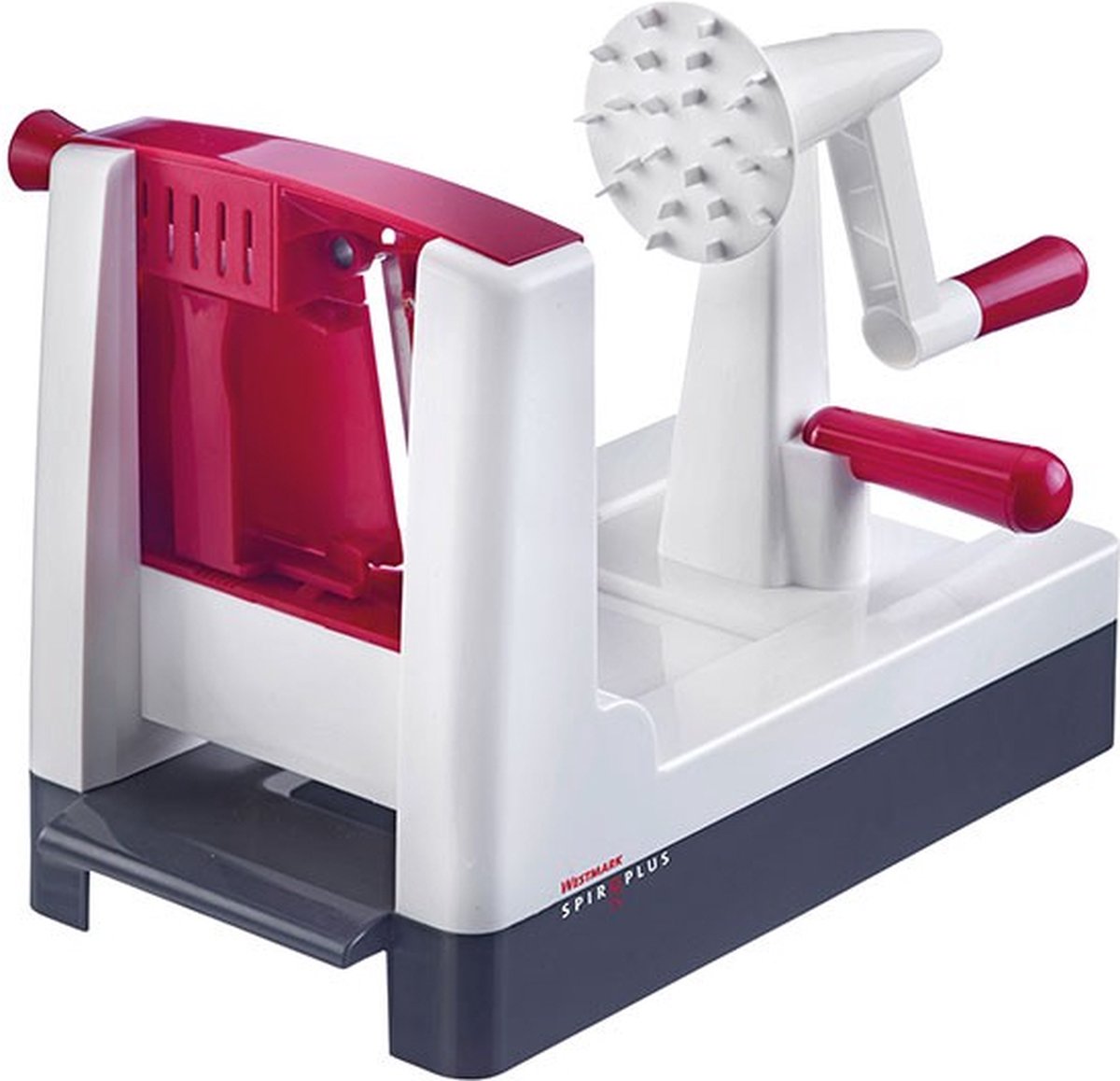 Coupe-spirale Westmark, plastique inox, spiro plus, blanc gris foncé rouge, 97132260