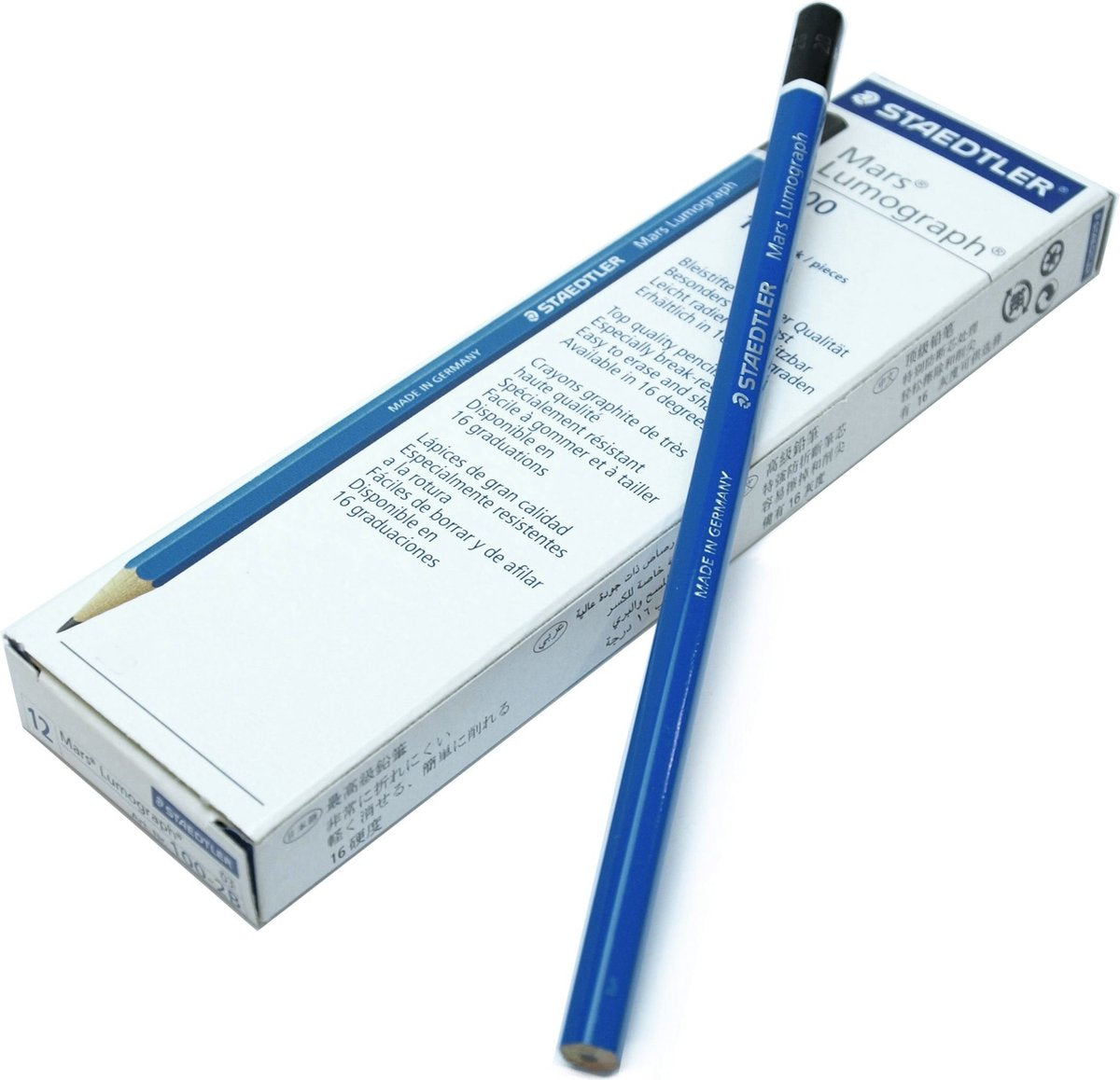 Staedtler mars crayon lumograph 6b 12 pièces 100-6b