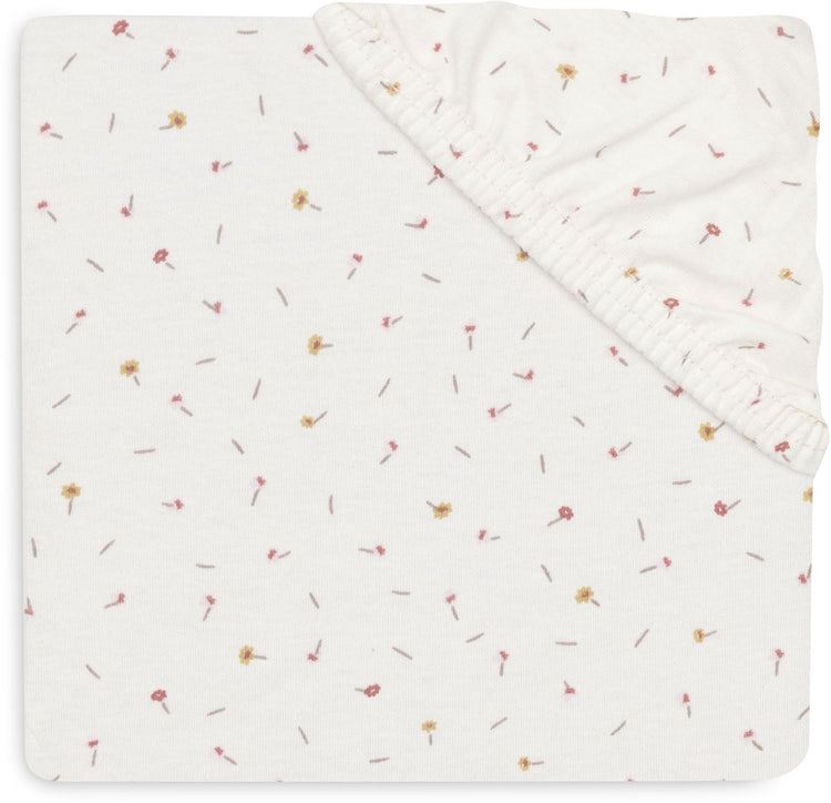 Jollein drap housse berceau - 40 50x80 90cm - jersey - joli pique-nique - gouttes de fleurs