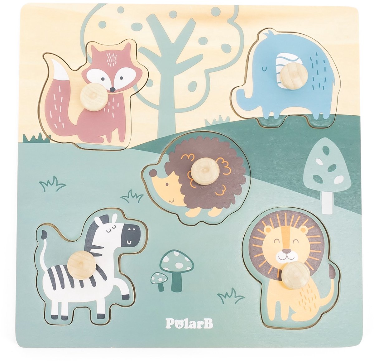 Puzzle animaux en bois Polarb 44068