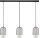 Lampe à suspension Eglo Muleges - e27 - 96 cm - noir et blanc