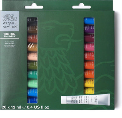Winsor Newton 1490702 Winton huile couleur 20x12ml ensemble pour débutants