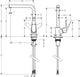 Hansgrohe focus m41 - mitigeur de cuisine - commande à levier unique - 280 mm - acier inoxydable