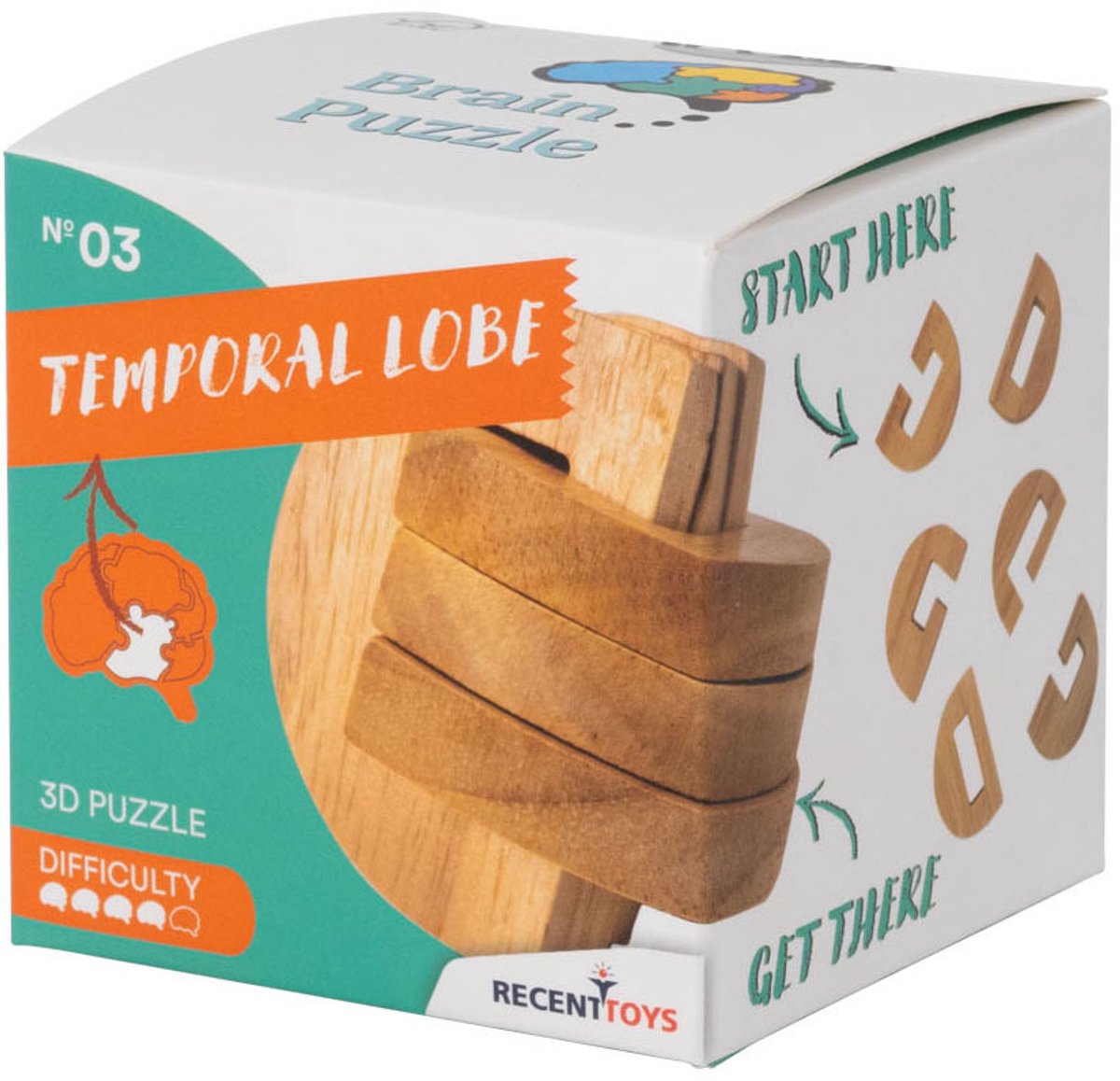 Jouets récents casse-tête jeu de réflexion en bois puzzle cérébral 3 jeu de puzzle.