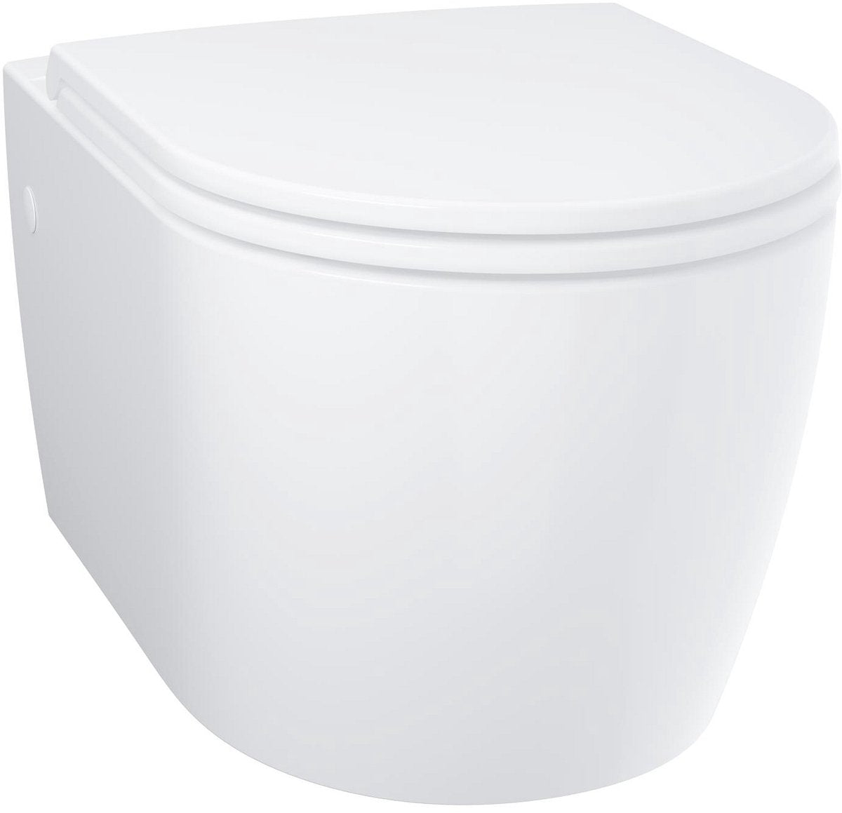 WC suspendu rond Grohe start avec siège à fermeture amortie - sans rebord - écoulement horizontal - sans réservoir intégré - blanc alpin