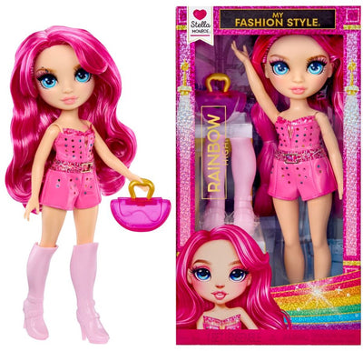 Rainbow High My Fashion Style Stella, poupée mannequin de 28 cm avec tenue tendance rose fuchsia, sac à main élégant, superbe jouet ou cadeau pour filles, enfants de 4 à 12 ans