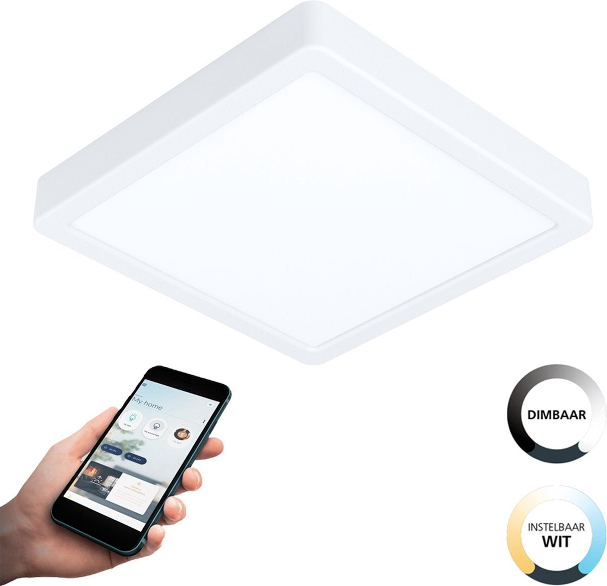 Eglo connect.z fueva-z smart lampe en saillie - 21 cm - blanc - lumière blanche orientable - dimmable - zigbee