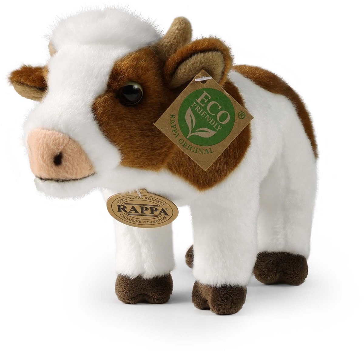 Série écologique Rappa - vache en peluche - 23 cm - écologique - sans danger pour les enfants