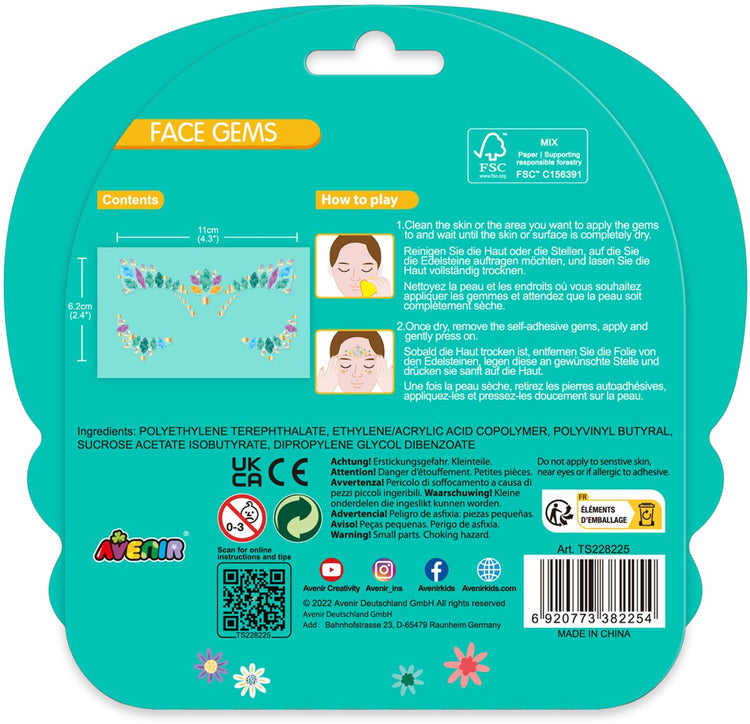 Stickers visage Avenir - ailes - bijou visage - décorez-vous - 3 ans