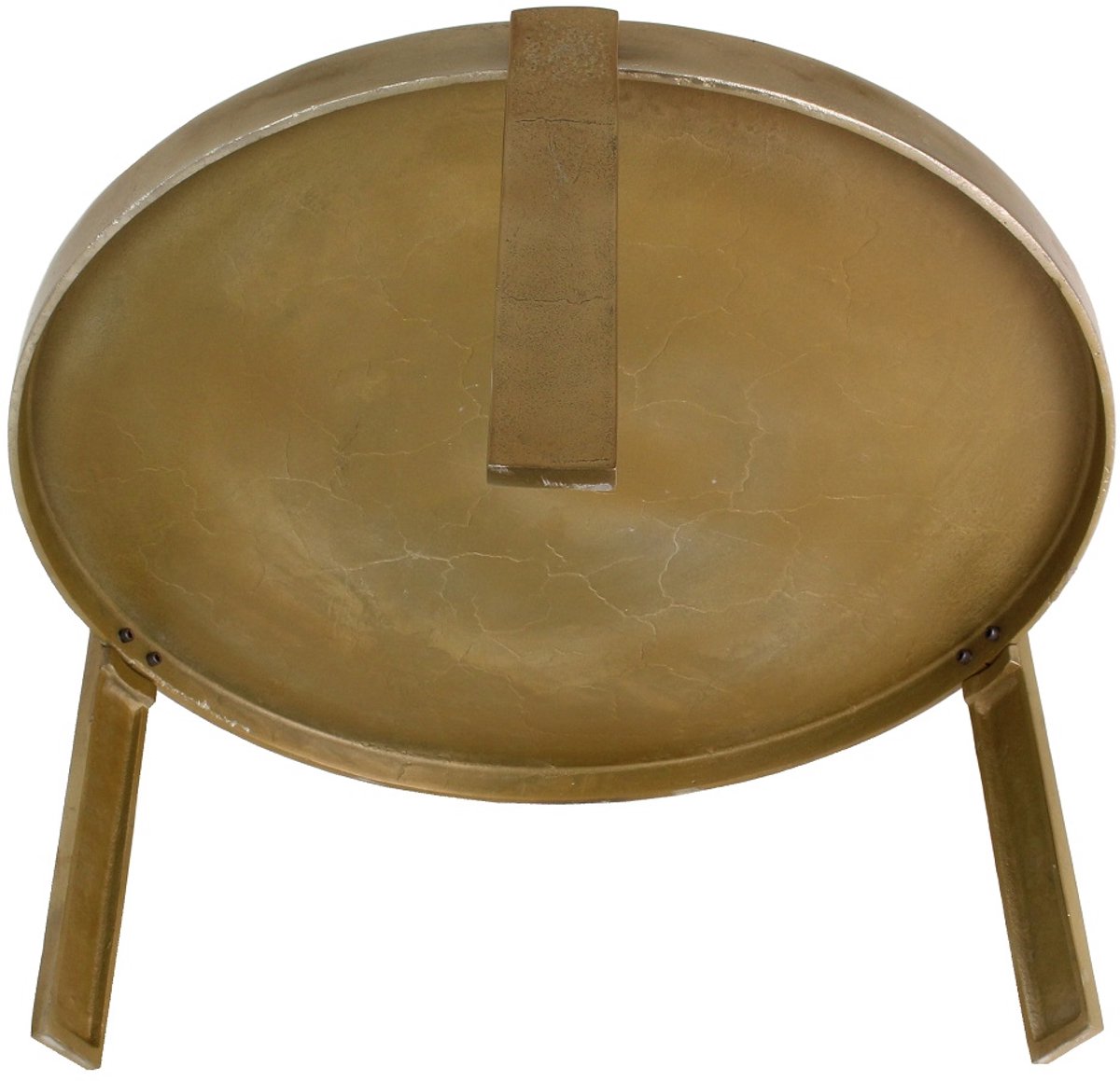Table de collection Hd aluminium or 83x83x37cm