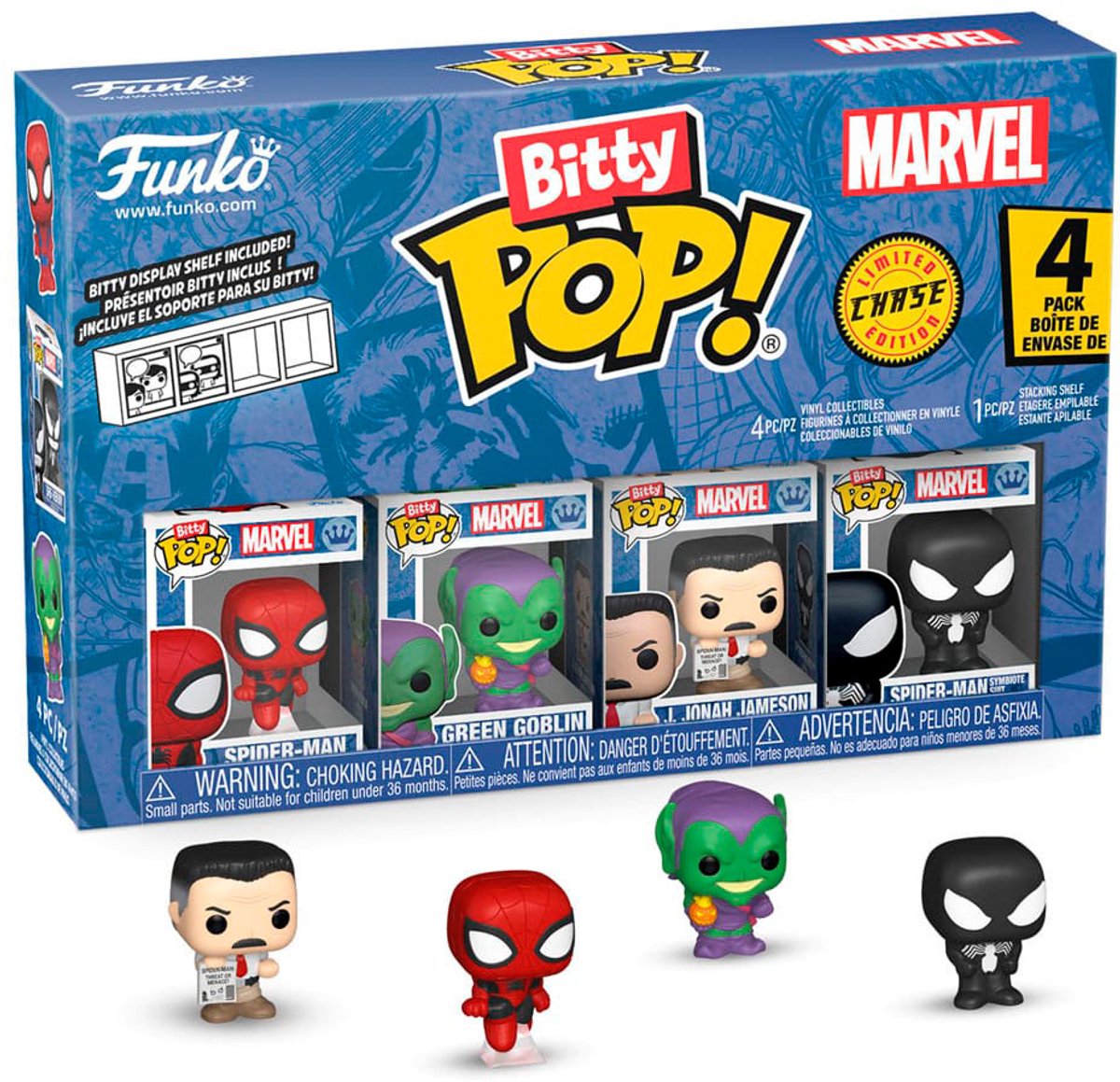 Funko Bitty Pop ! - spider-man - spider-man green goblin j. Jonah Jameson poursuite aléatoire