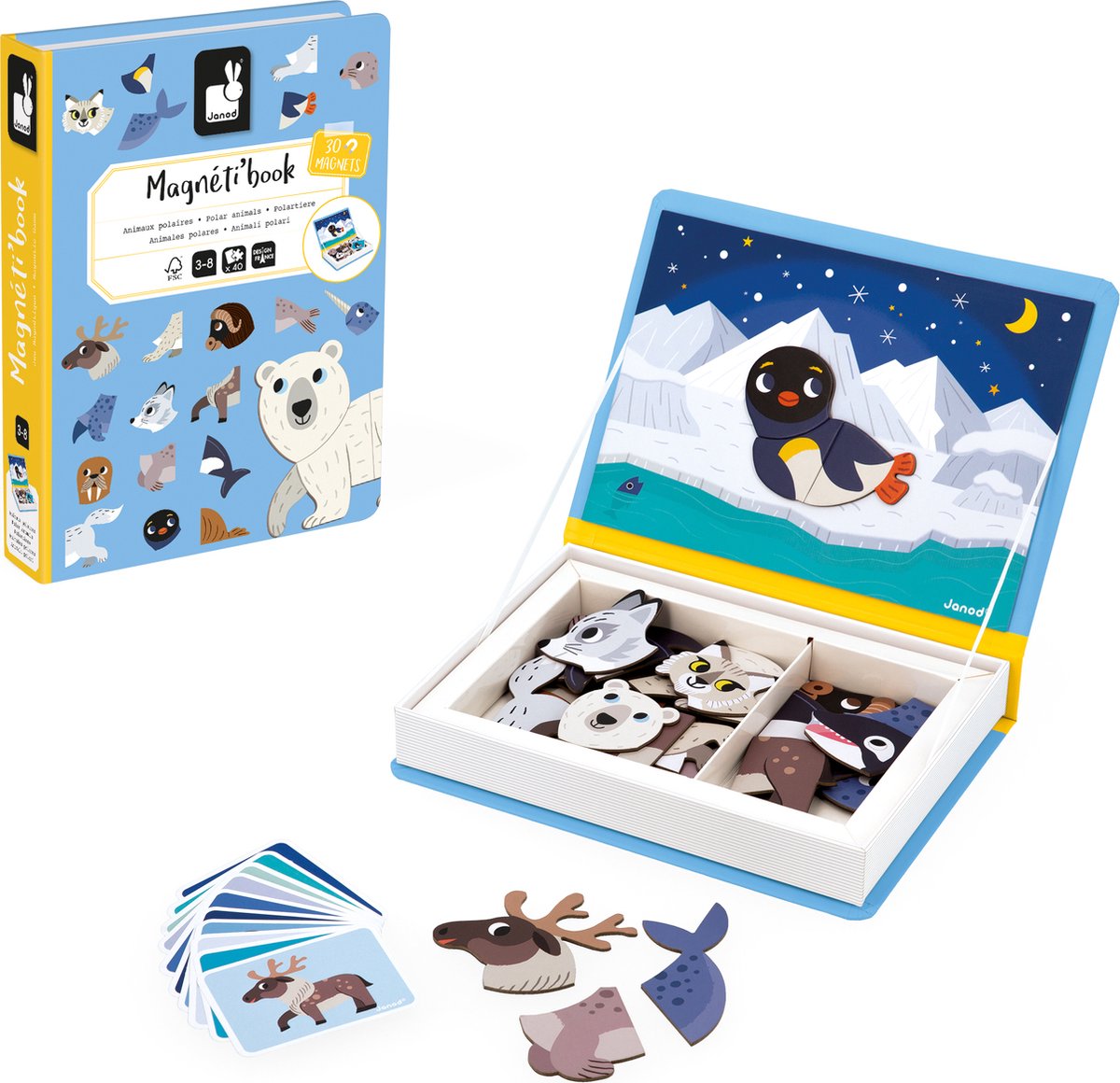 Janod - magnétibook - animaux polaires