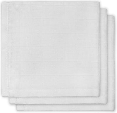 Jollein - torchon hydrophile basic - lingettes hydrophiles pour bébé, torchons, torchons pour sucettes - blanc - 3 pièces