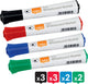 Marqueurs pour tableau blanc Nobo Glide - marqueurs pour tableau blanc à pointe ronde, paquet de 10 - couleurs assorties