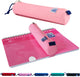 Trousse à crayons Oxford - rose avec élastique - trousse à stylos ronde 22cm - trousse à crayons garçons - trousse à crayons filles