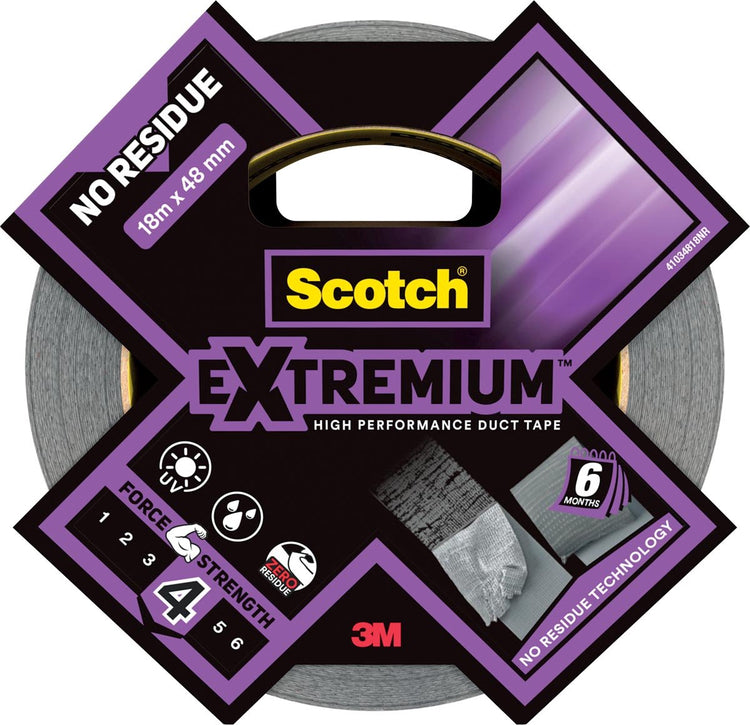 Ruban adhésif Scotch extremium ruban adhésif sans résidus 18,2mx48mm gris