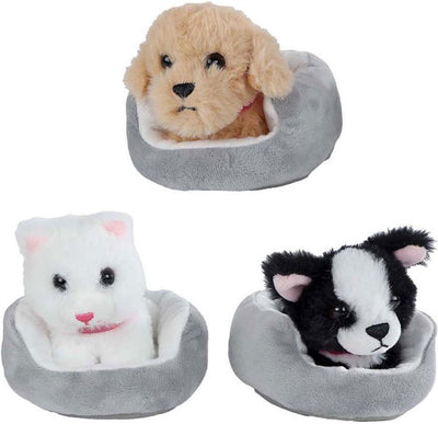Ramenez-moi à la maison un chien en peluche ou des poes en panier, 12cm