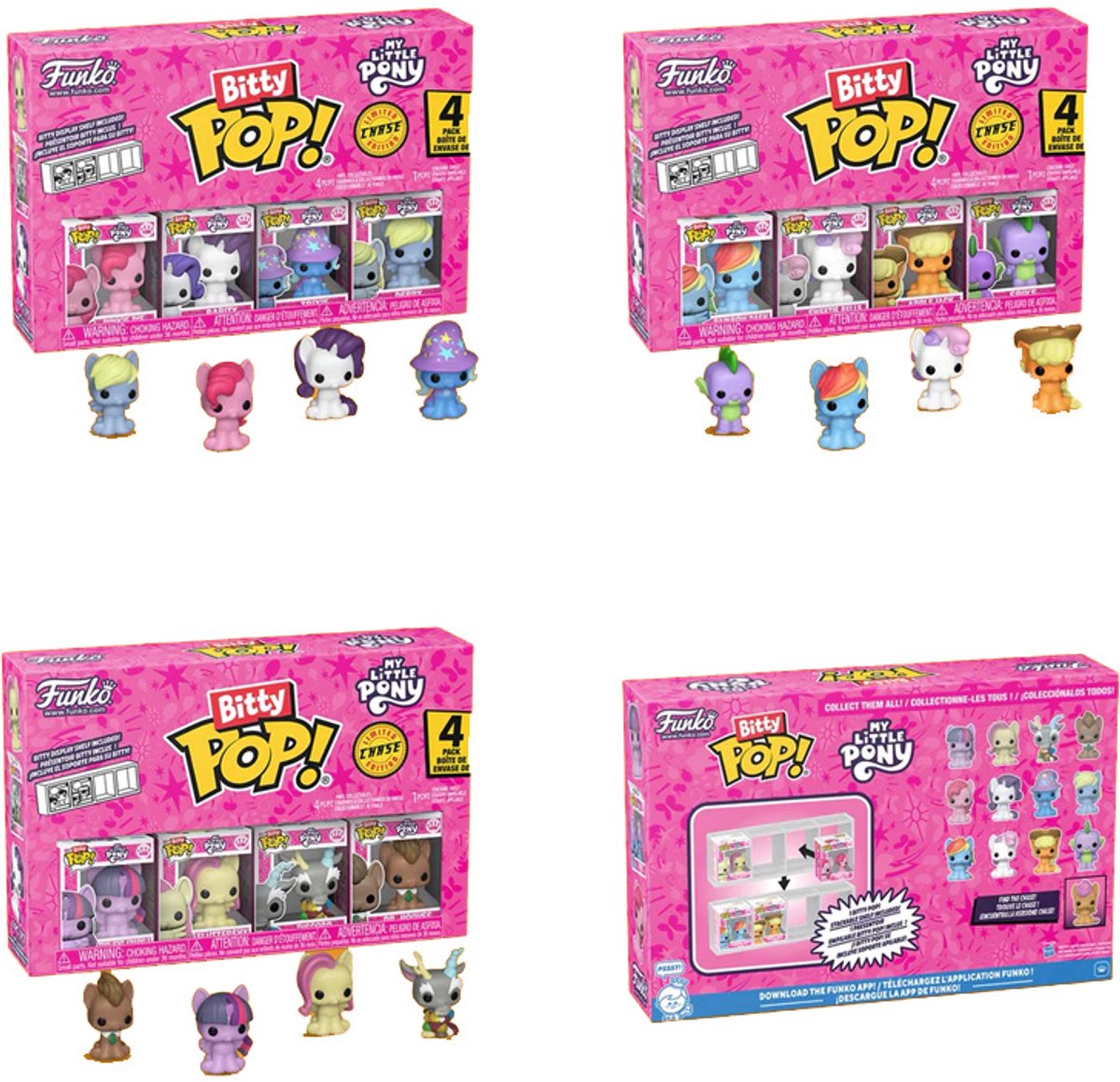 Funko bitty pop 4pk : mon petit poney - 12pcdq