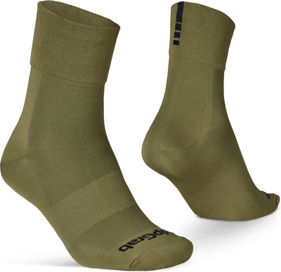 Gripgrab - chaussettes de cyclisme d'été légères SL performance 1 paire de chaussettes de cyclisme coolmax coupe régulière - vert olive - unisexe - taille xs (35-38)