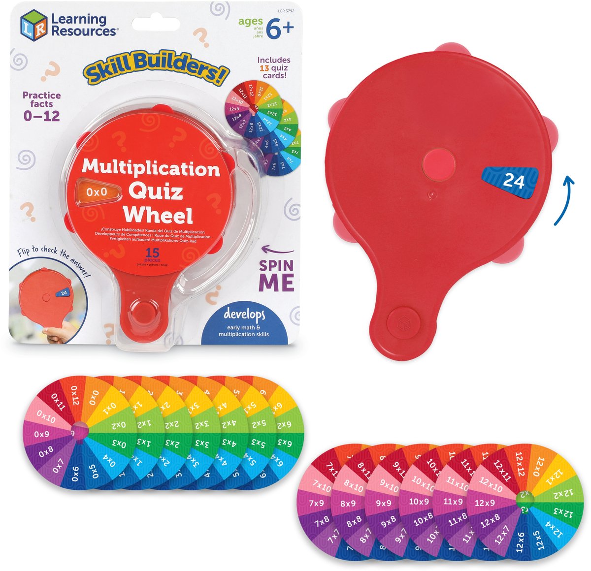 Bâtisseurs de compétences en ressources d’apprentissage ! roue de quiz de multiplication - 3+