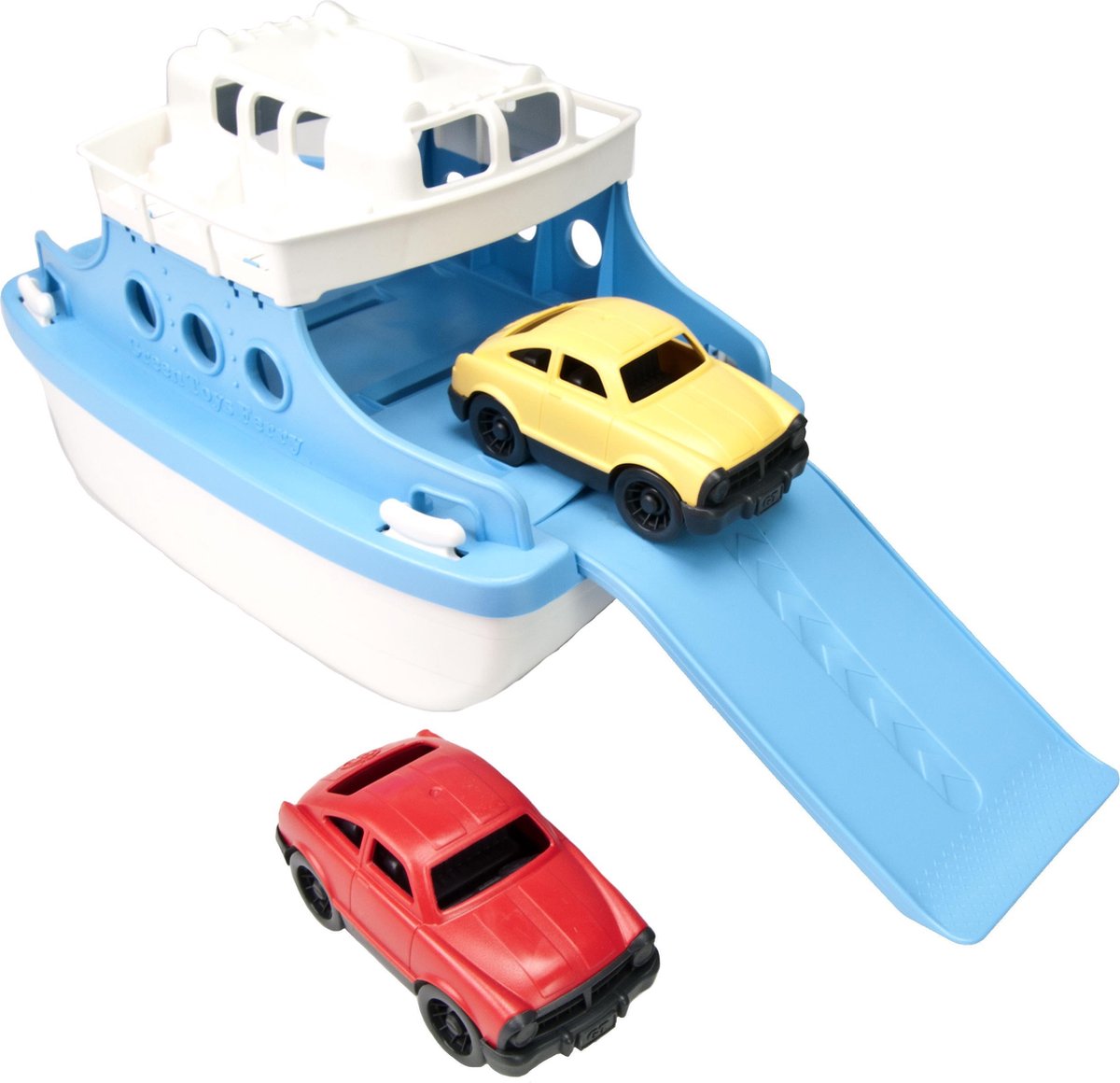 Les jouets verts pont avec des voitures ferry avec des voitures