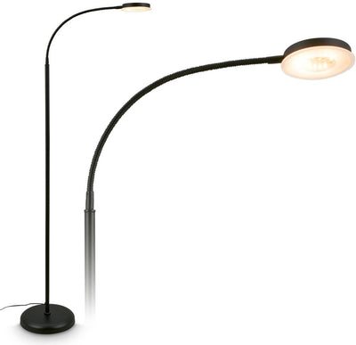 B.k.licht briloner megg - Lampadaire LED - orientable à intensité variable - 125,5 cm de hauteur - lampe de bureau lumière blanc chaud - lampe sur pied moderne - lampe de lecture pour salon - noir