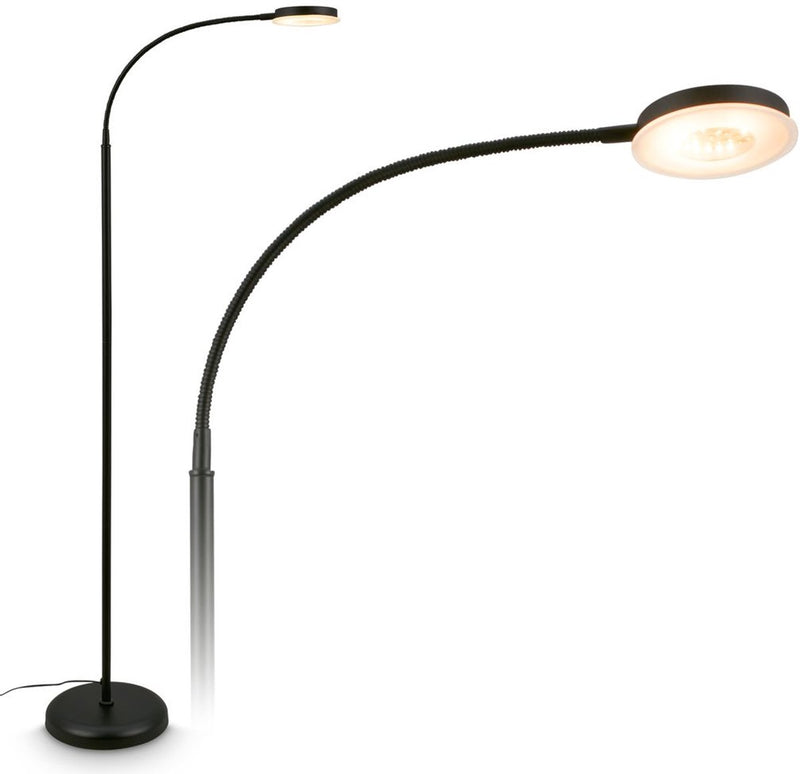 B.k.licht briloner megg - Lampadaire LED - orientable à intensité variable - 125,5 cm de hauteur - lampe de bureau lumière blanc chaud - lampe sur pied moderne - lampe de lecture pour salon - noir