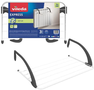 Étendoir express Vileda - étendoir pour radiateur - longueur de séchage 3 m