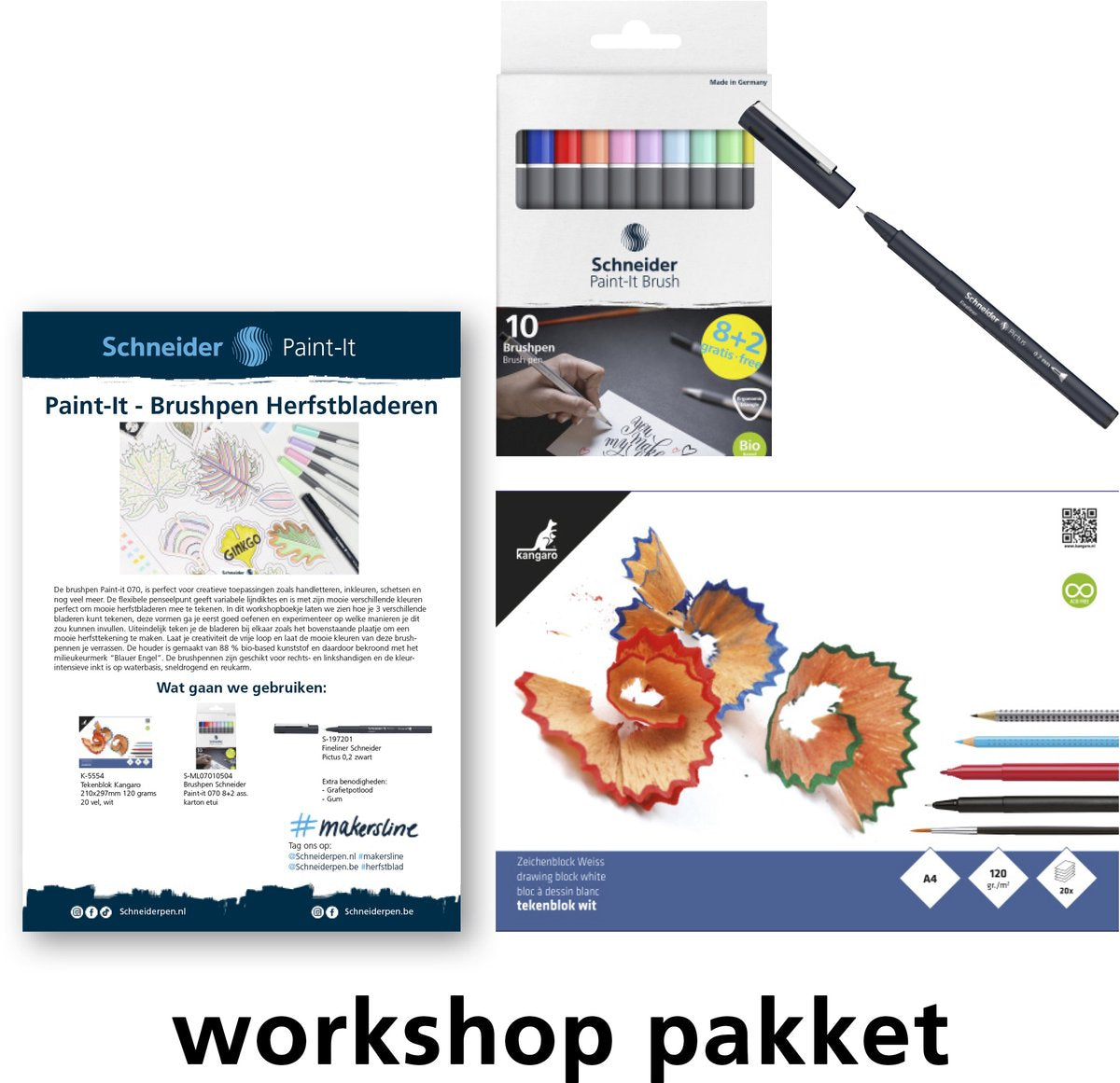 Instruments d'écriture Schneider Schneider Fineliner - Atelier Feuille d'Automne - Accessoires inclus - doc-ws-pak-sp3