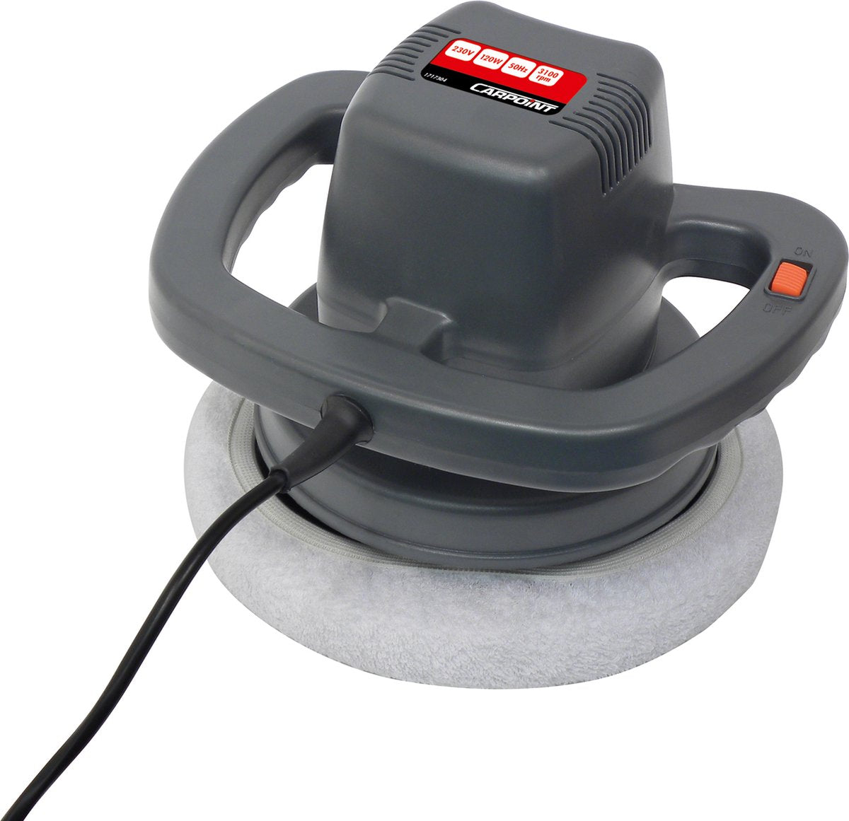 Polisseuse Carpoint 230v 120w - 3100 tr/min - comprenant 2 tampons de polissage - pour polissage - avec poignée - câble 2 mètres