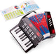 Accordéon jouet New Classic Toys ® pour enfants - instrument jouet - noir - avec livret de musique avec 8 chansons - à partir de 3 ans