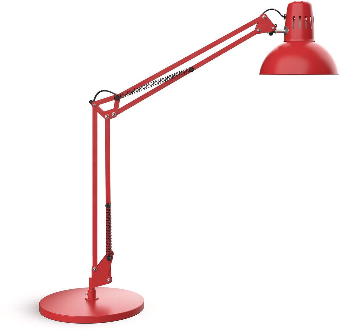 Lampe de bureau d'étude Maul - métal - rouge - raccord E27 - lampe de table