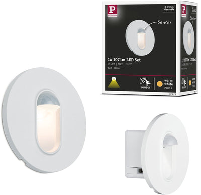 Paulmann Applique LED encastrable murale ronde 78 mm 1,1w 65lm 230v 2700k blanc