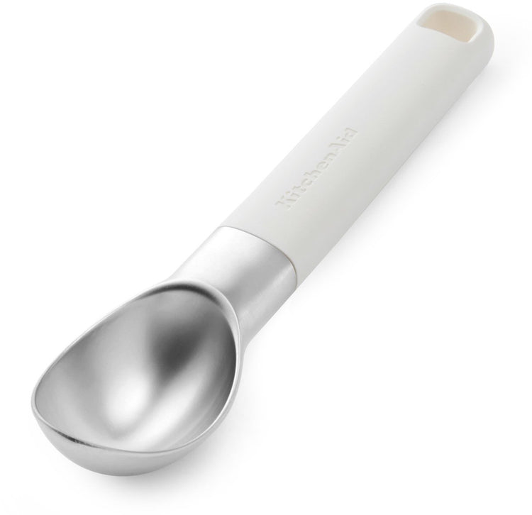 Cuillère à glace Kitchenaid, 21 cm, plastique inox, blanc -