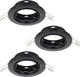 Spot encastrable Eglo agulo 1 - gu10 - ø 8,5 cm - noir - lot de 3 pièces - inclinable