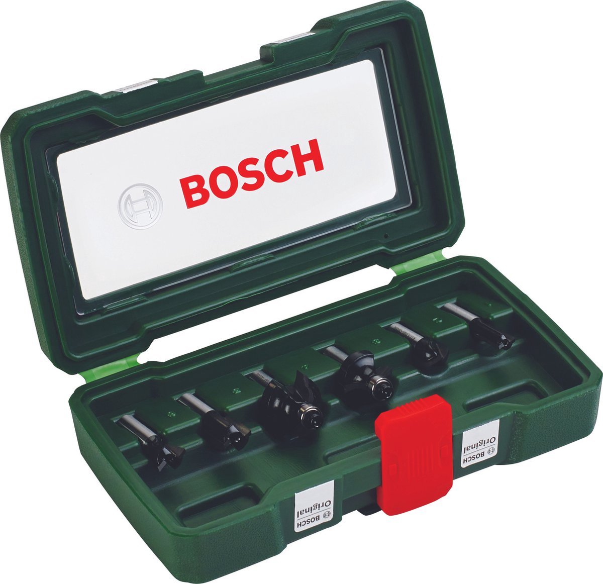 Bosch accessoires jeu de fraises en carbure | 6 pièces | Arbre de 8 mm - 2607019463