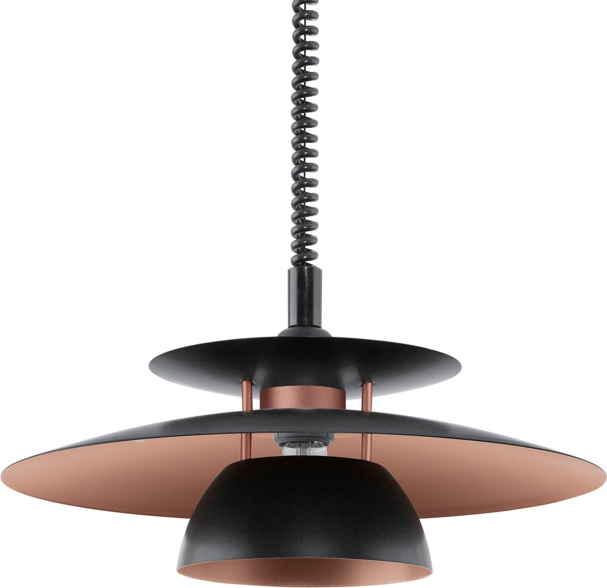 Lampe à suspension Eglo Brenda - e27 - ø 43 cm - cuivre noir