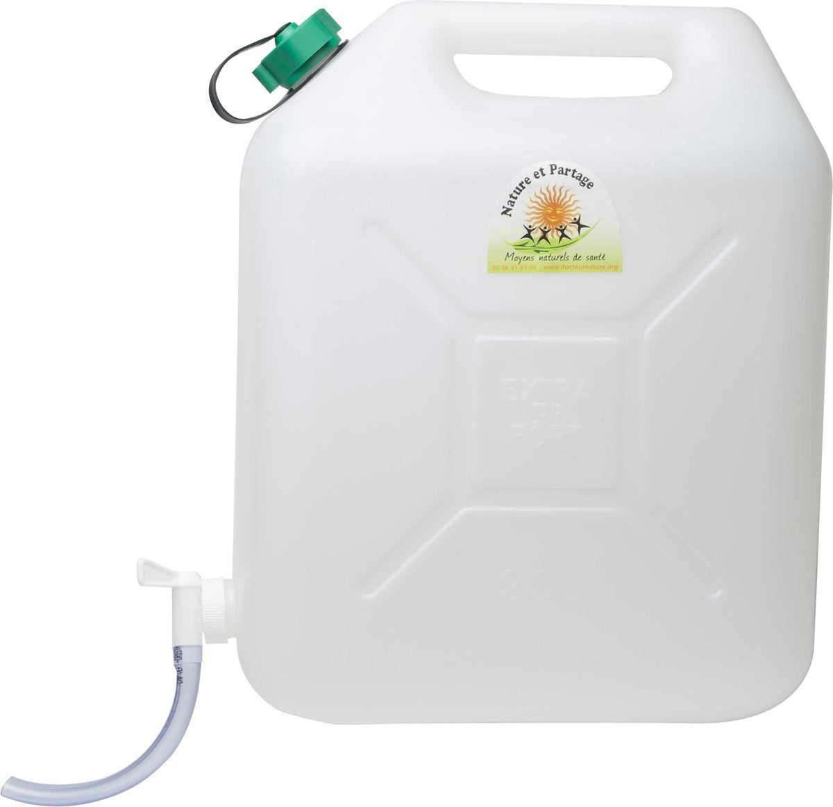 Eda - jerrycan - avec robinet - 20 litres - jerrycan pour eau - blanc