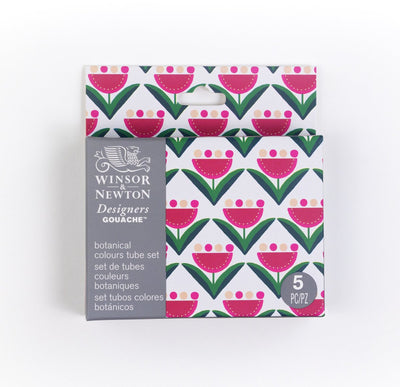 Winsor Newton 0690183 Designer Gouache Botanical Set 5x14ml – Gouache de haute qualité pour illustrations florales et botaniques