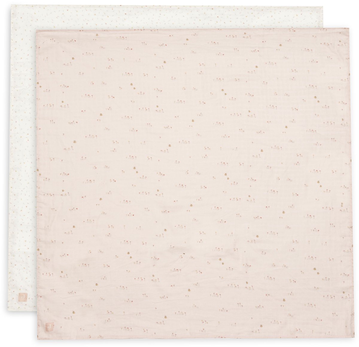 Jollein tissu hydrophile grand - 115x115cm - joli pique-nique - 2 pièces