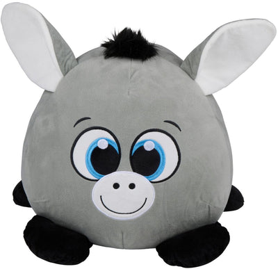 Eddy Toys peluche âne peluche animal 40 cm - peluche douce âne avec de grands yeux - peluche pour bébé et enfant - âne peluche animal gris - peluche âne pour garçons et filles