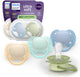 Philips avent ultra soft – sucette en silicone super douce (0-6 mois) – pour peaux sensibles – 4 pièces - scf091 50